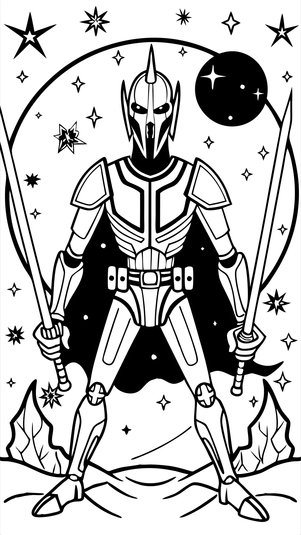 general grievous coloring page